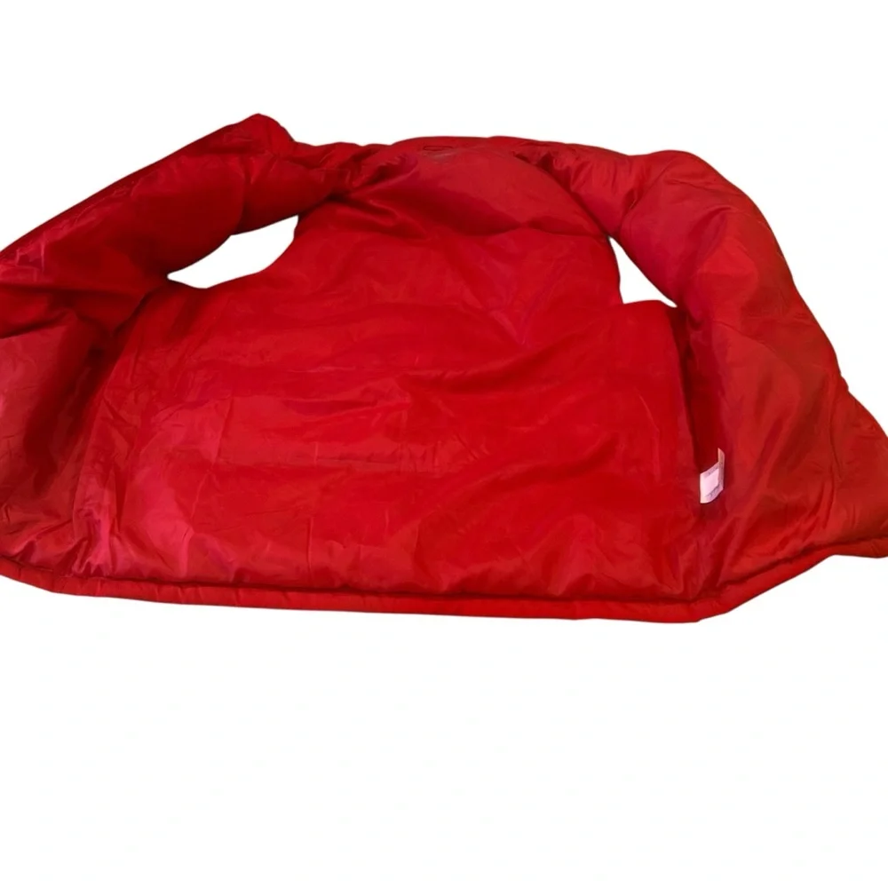 Lands’ End Mens Down Puffer Vest Red Medium Warm Lightweight Outdoor corpcore